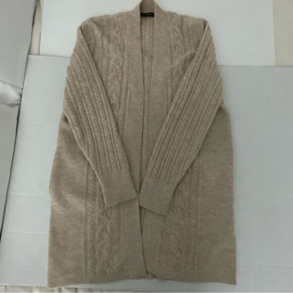 Banana Republic‎ Women’s Cardigan Duster Cable Knit Merino Wool Blend  Medium - Picture 11 of 12